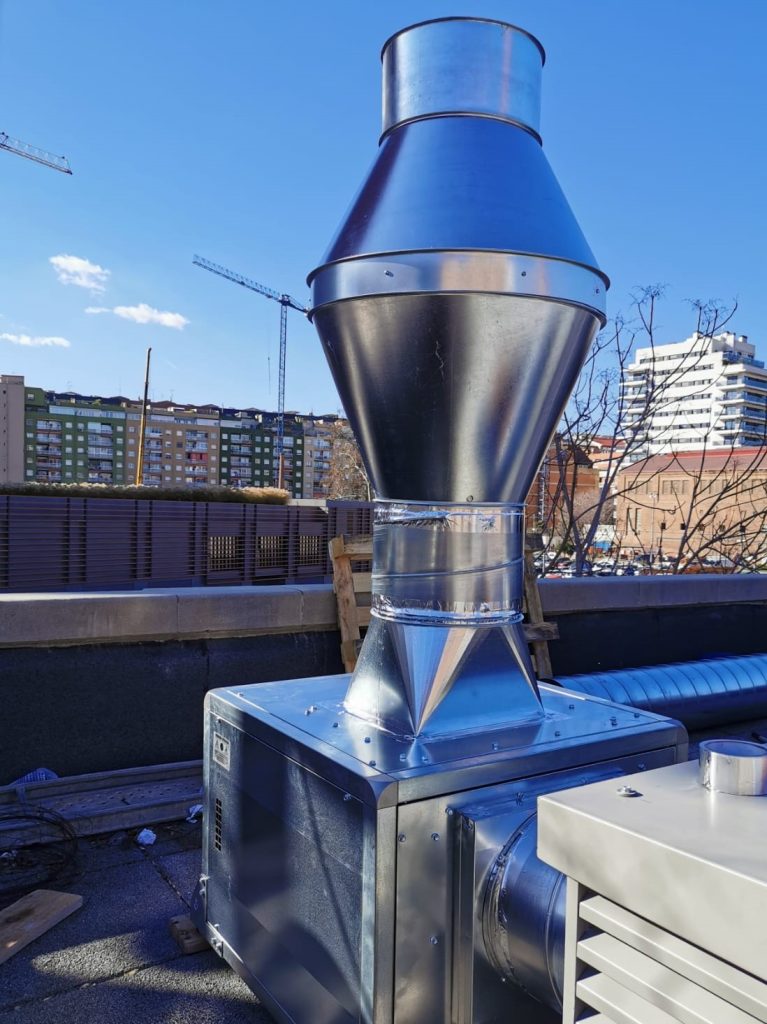 instalación de caja de ventilación
